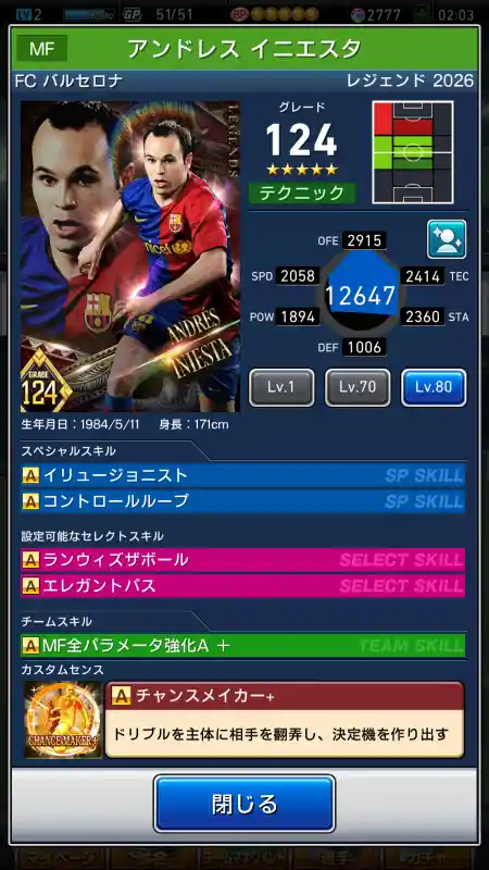 バルセロナ アンドレス イニエスタ