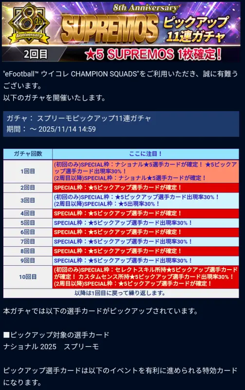 デンベレ登場!スプリーモガチャ最強はだれ?徹底考察の画像2